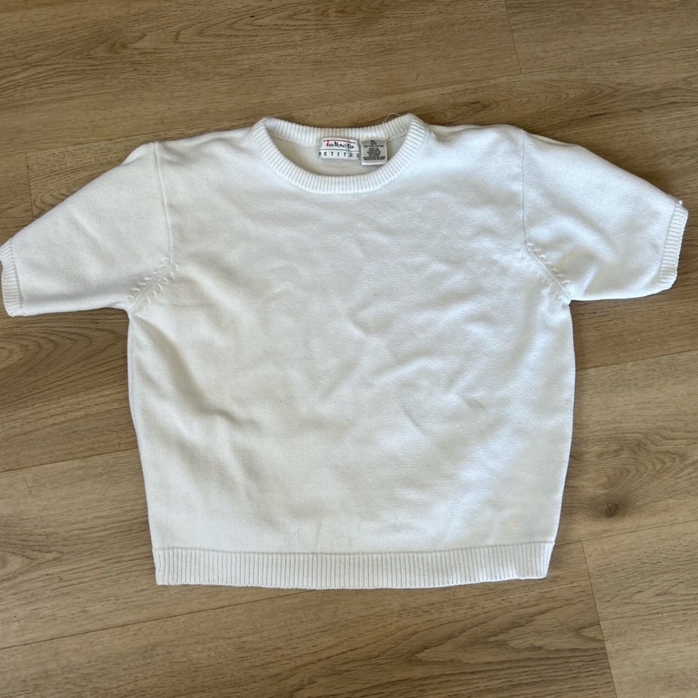 Talbots petite  short sleeve sweater large.